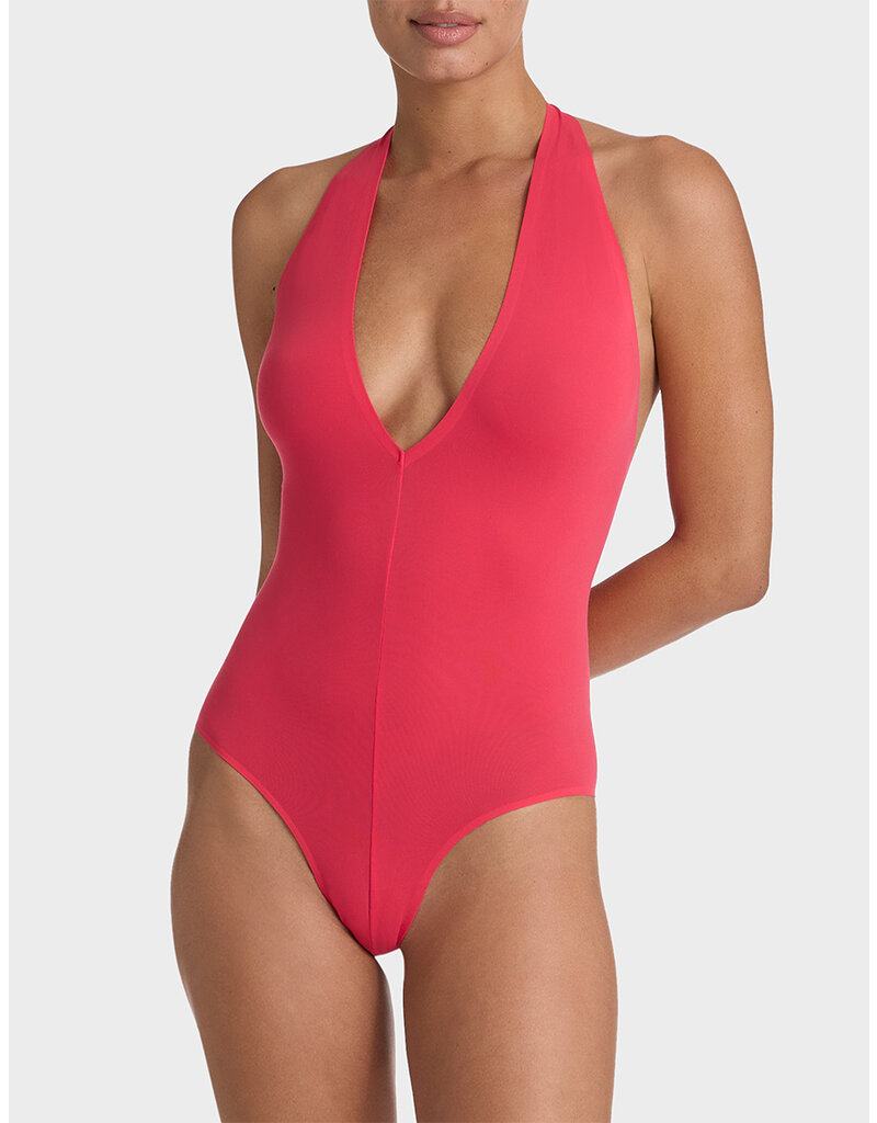 Commando Ballet Deep Plunge Halter Bodysuit