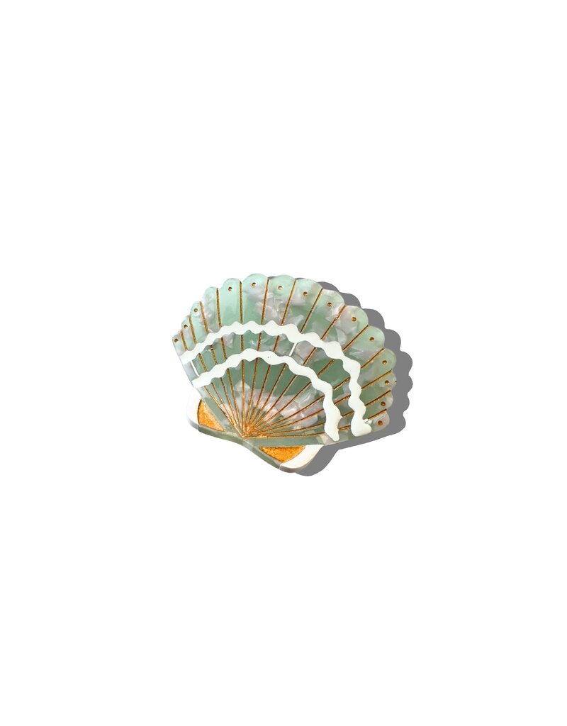 Hand-Painted Seashell Hair Claw