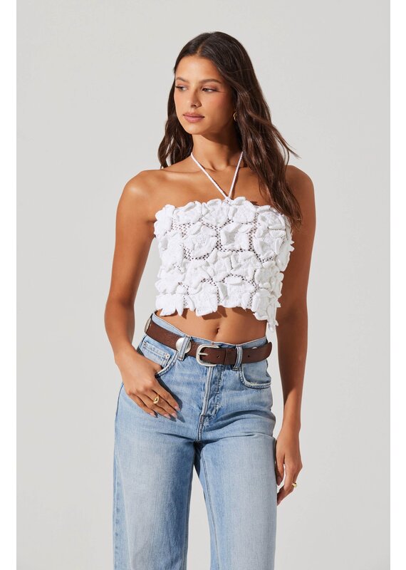 ASTR Primula Crochet 3D Floral Top