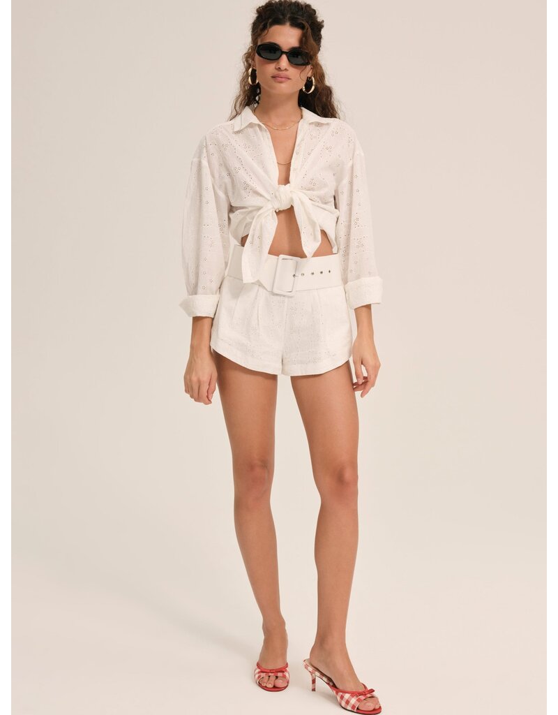 For Love & Lemons Handkerchief Button-Up Shirt