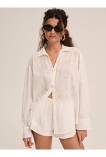 For Love & Lemons Handkerchief Button-Up Shirt