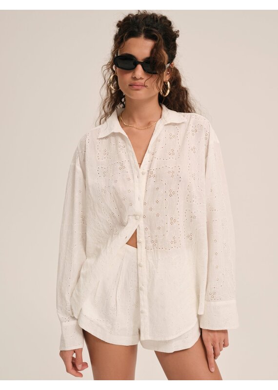 For Love & Lemons Handkerchief Button-Up Shirt