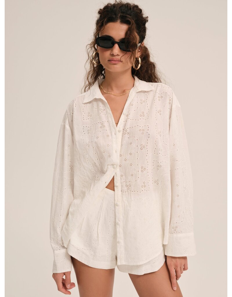 For Love & Lemons Handkerchief Button-Up Shirt