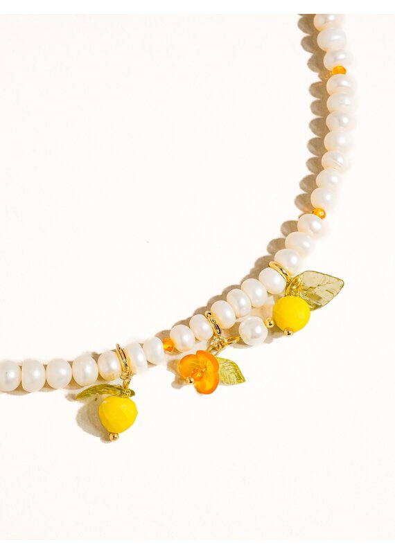 Flanerie Erwin 18K Gold Vintage Lemon Necklace