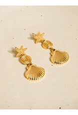 Flanerie Vesta 18K Gold Non-Tarnish Summer Earring