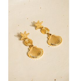 Flanerie Vesta 18K Gold Non-Tarnish Summer Earring