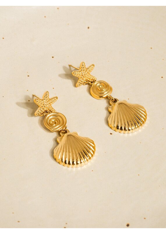 Flanerie Vesta 18K Gold Non-Tarnish Summer Earring