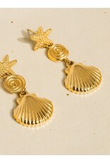 Flanerie Vesta 18K Gold Non-Tarnish Summer Earring