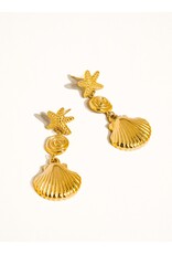 Flanerie Vesta 18K Gold Non-Tarnish Summer Earring