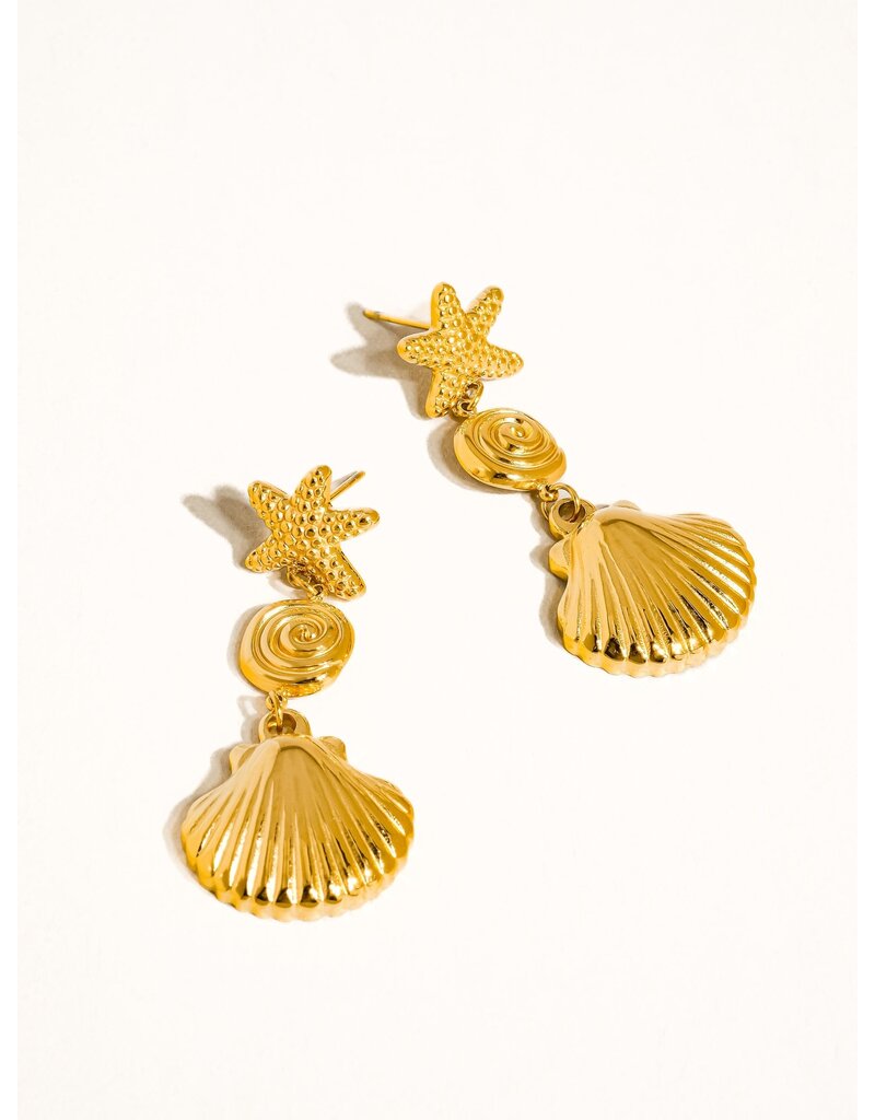 Flanerie Vesta 18K Gold Non-Tarnish Summer Earring