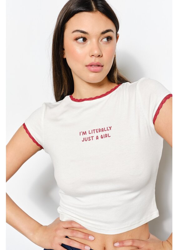 Pretty Garbage Literally Just A Girl Tee