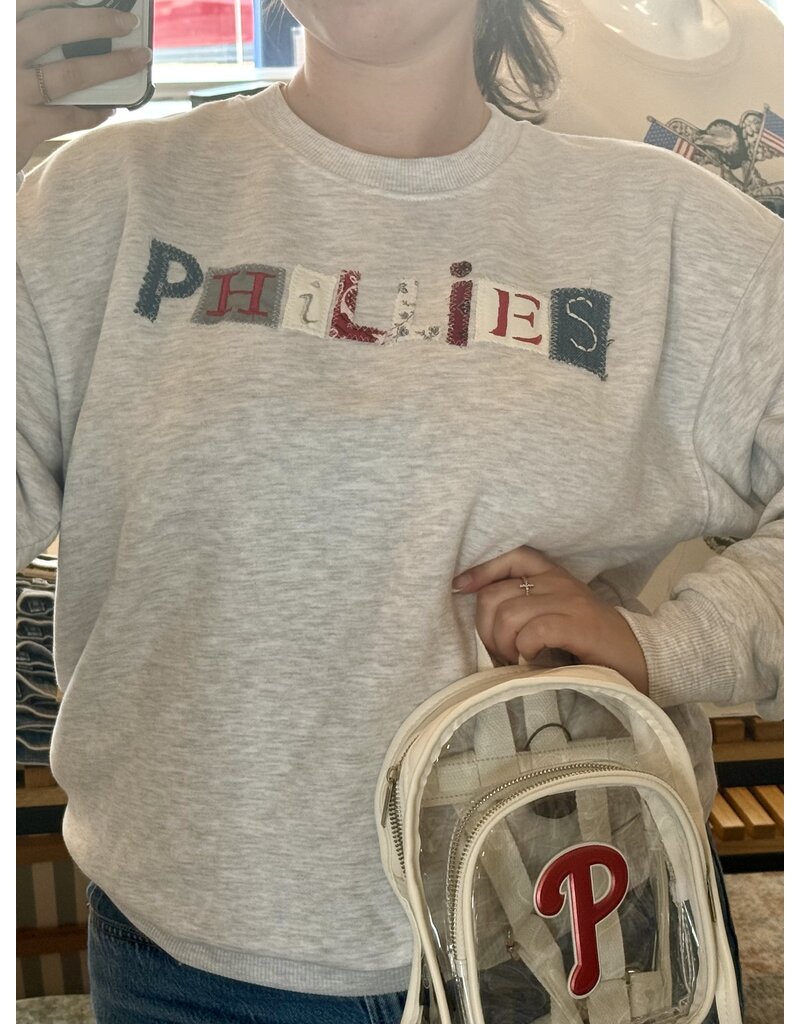 Unemployed Denim Phillies Custom Crew Neck *Xtina's Exclusive*