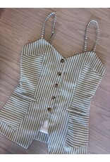 Moon River Miri Button Front Top