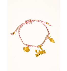Flanerie Menton 18k Gold Non-Tarnish Rope Charm Bracelet