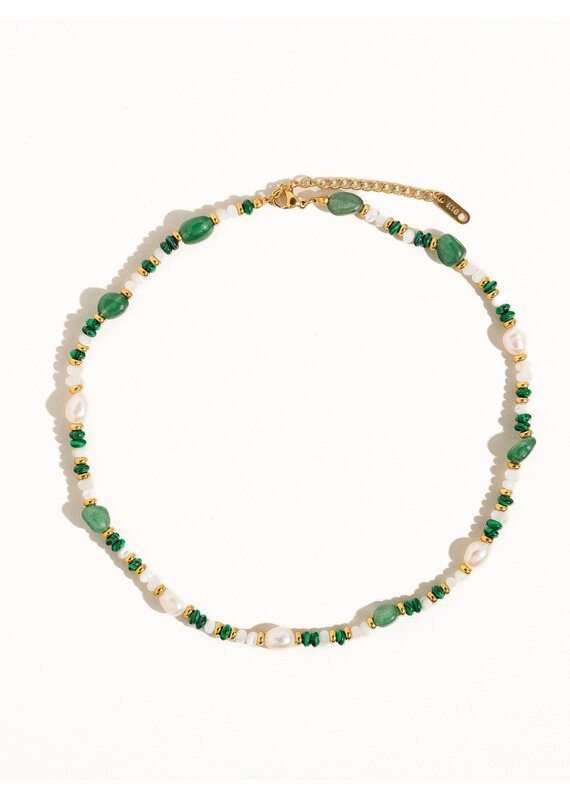 Flanerie 18K Non Tarnish Bohemian Rose Necklace
