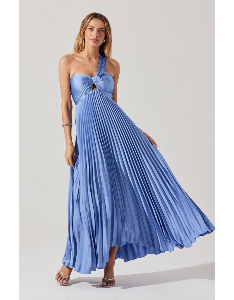 ASTR Rasya Pleated Maxi Dress