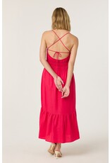 ASTR Eleni Linen-Blend Midi Dress