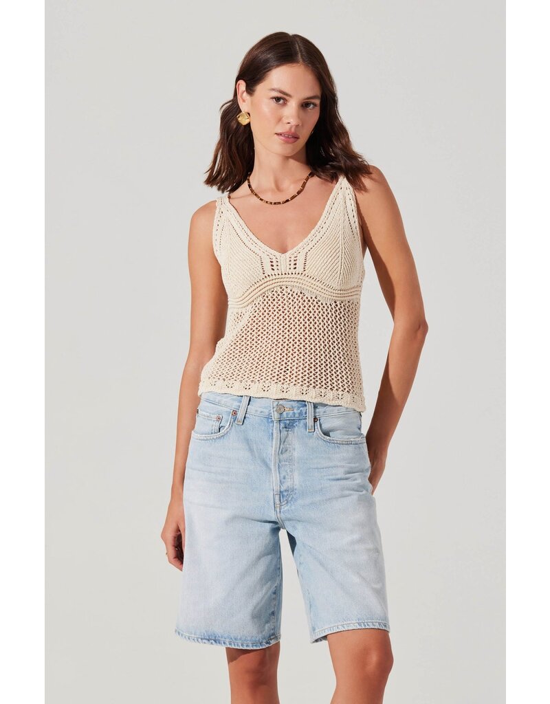 ASTR Kalaya Crochet Knit Top