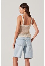 ASTR Kalaya Crochet Knit Top