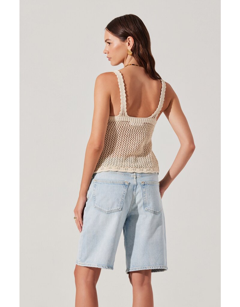 ASTR Kalaya Crochet Knit Top