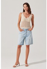 ASTR Kalaya Crochet Knit Top