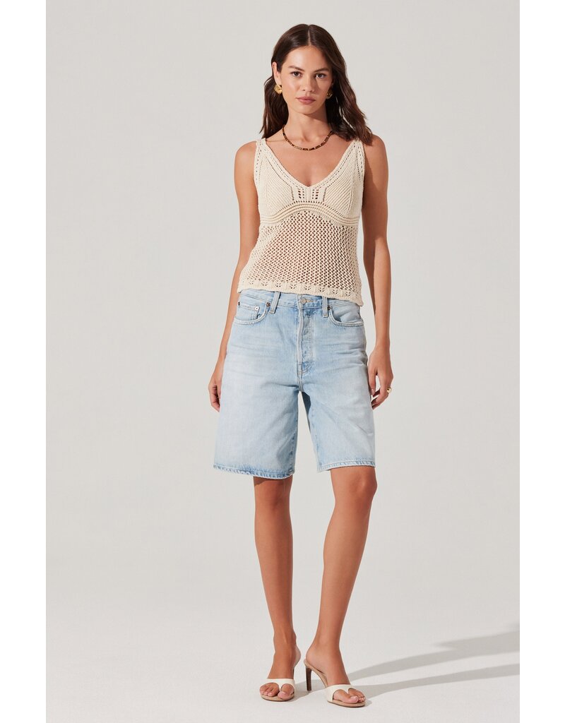 ASTR Kalaya Crochet Knit Top
