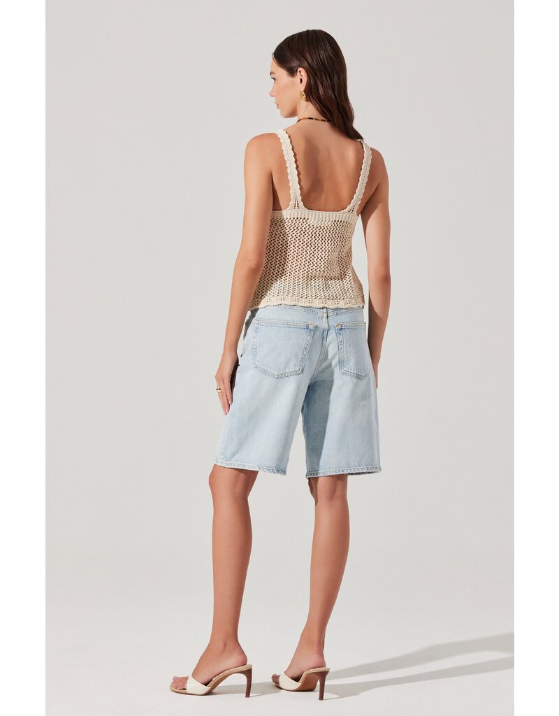ASTR Kalaya Crochet Knit Top