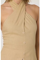 ASTR Yaritza Crossover Linen Blend Vest