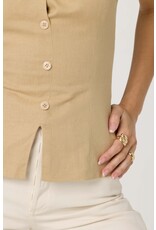 ASTR Yaritza Crossover Linen Blend Vest