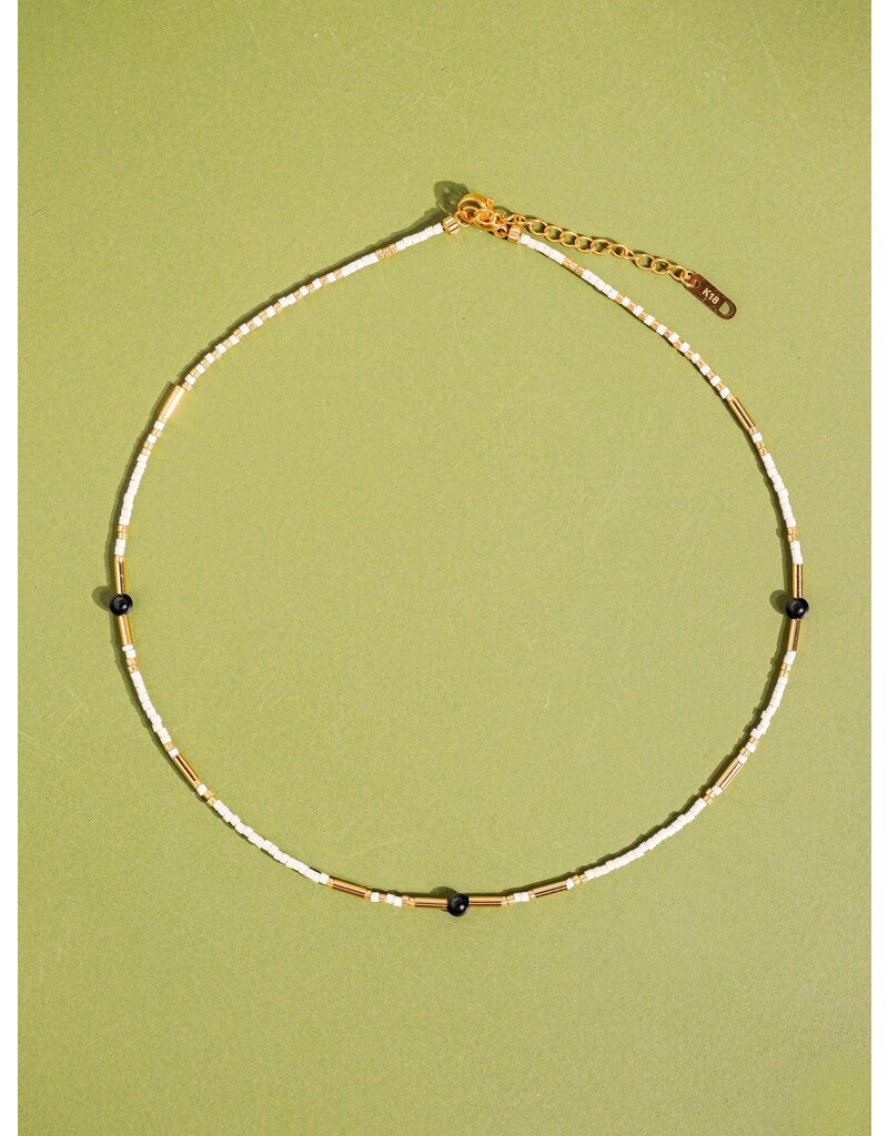 Flanerie 18K Handmade Beaded Stack Necklace