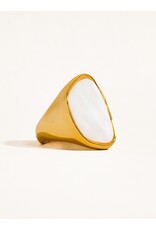 Flanerie Calypso 18k Gold Natural Shell Ring