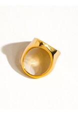 Flanerie Calypso 18k Gold Natural Shell Ring