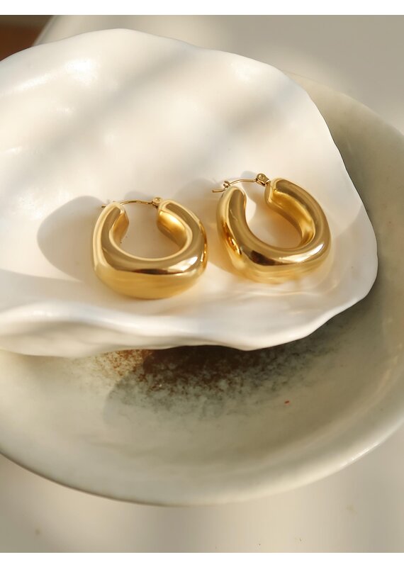 Flanerie Hunter 18K Gold Non-Tarnish Earring
