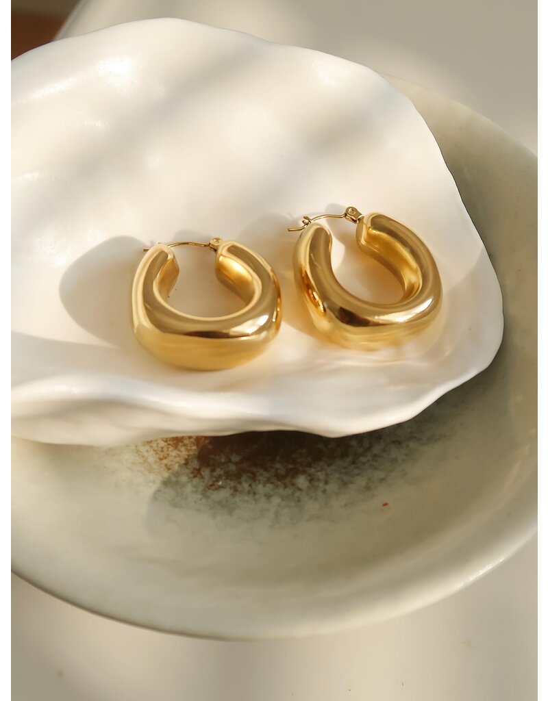 Flanerie Hunter 18K Gold Non-Tarnish Earring