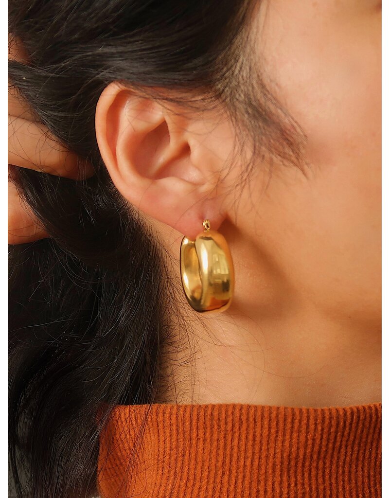 Flanerie Hunter 18K Gold Non-Tarnish Earring