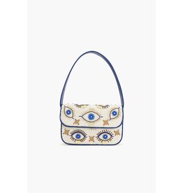 America & Beyond Shining Eyes Embellished Shoulder Bag