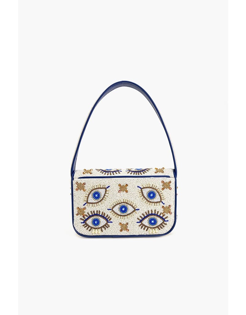 America & Beyond Shining Eyes Embellished Shoulder Bag