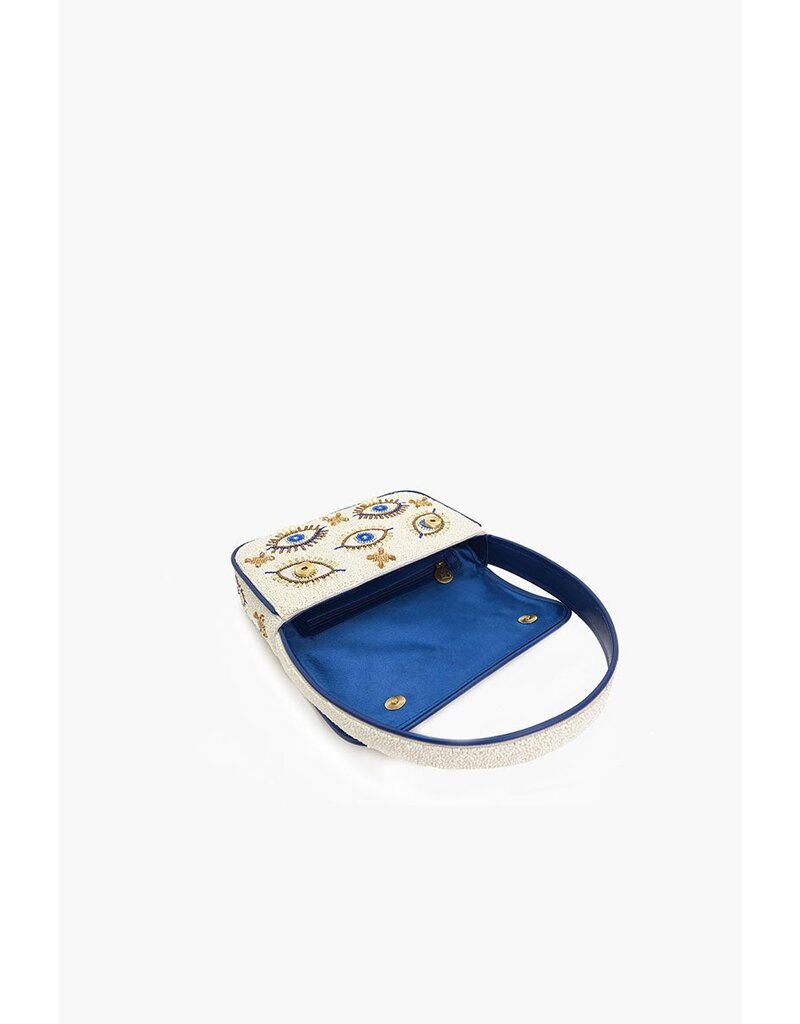 America & Beyond Shining Eyes Embellished Shoulder Bag