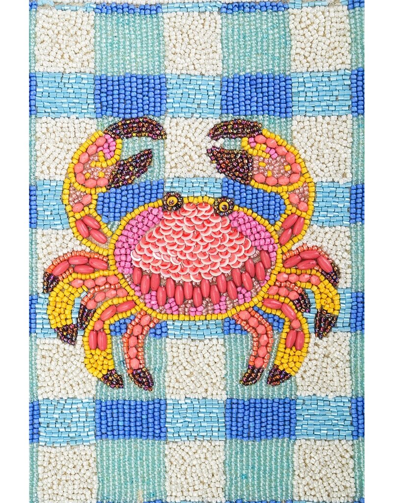 America & Beyond Crab It Beaded Top Handle Bag