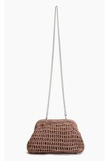 America & Beyond Crochet Shell Clutch Bag