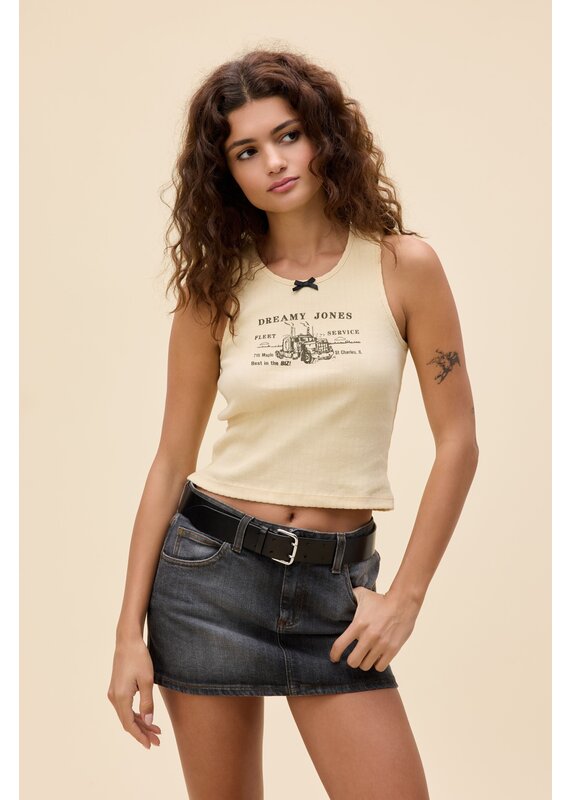 Daydreamer LA Dreamy Jones Bow Pointelle Tank