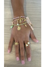 Flanerie Chœur 18K Gold Non-Tarnish Pearl Abstract Ring