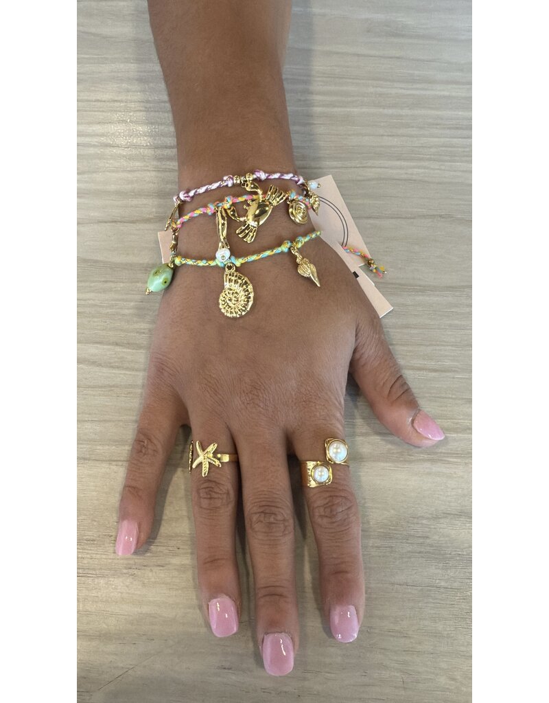 Flanerie Chœur 18K Gold Non-Tarnish Pearl Abstract Ring