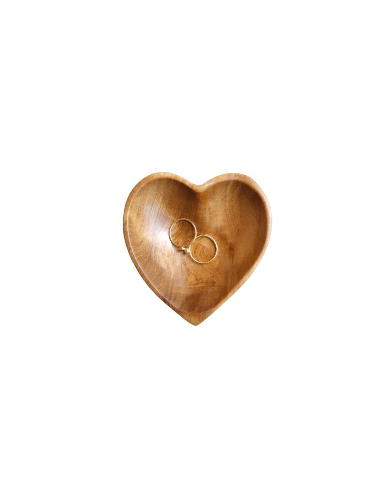 The Artisan and Company Teak Mini Heart Dish