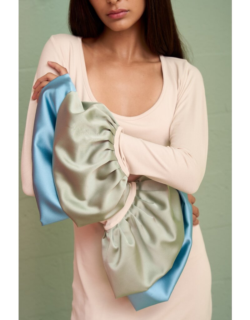 Pitusa Alara Satin Ruffle Mini Dress