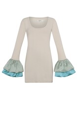 Pitusa Alara Satin Ruffle Mini Dress