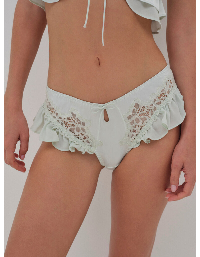 For Love & Lemons Butterfly Lace Ruffle Bralette & Panty