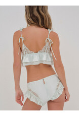 For Love & Lemons Butterfly Lace Ruffle Bralette & Panty