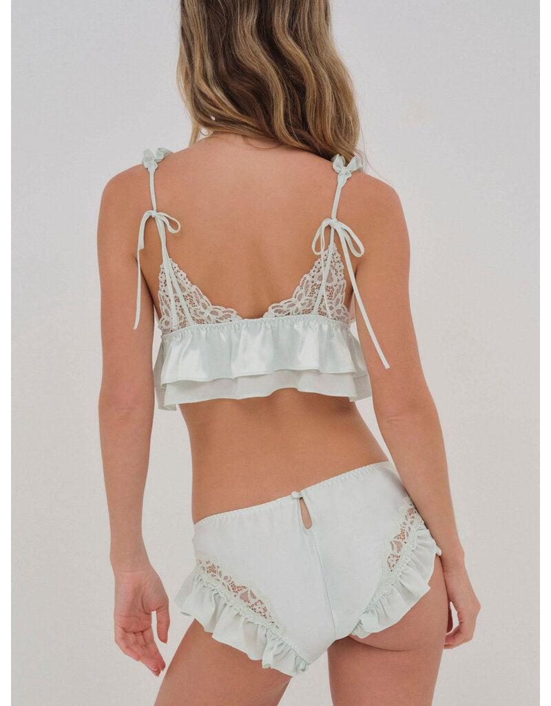 For Love & Lemons Butterfly Lace Ruffle Bralette & Panty