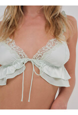 For Love & Lemons Butterfly Lace Ruffle Bralette & Panty